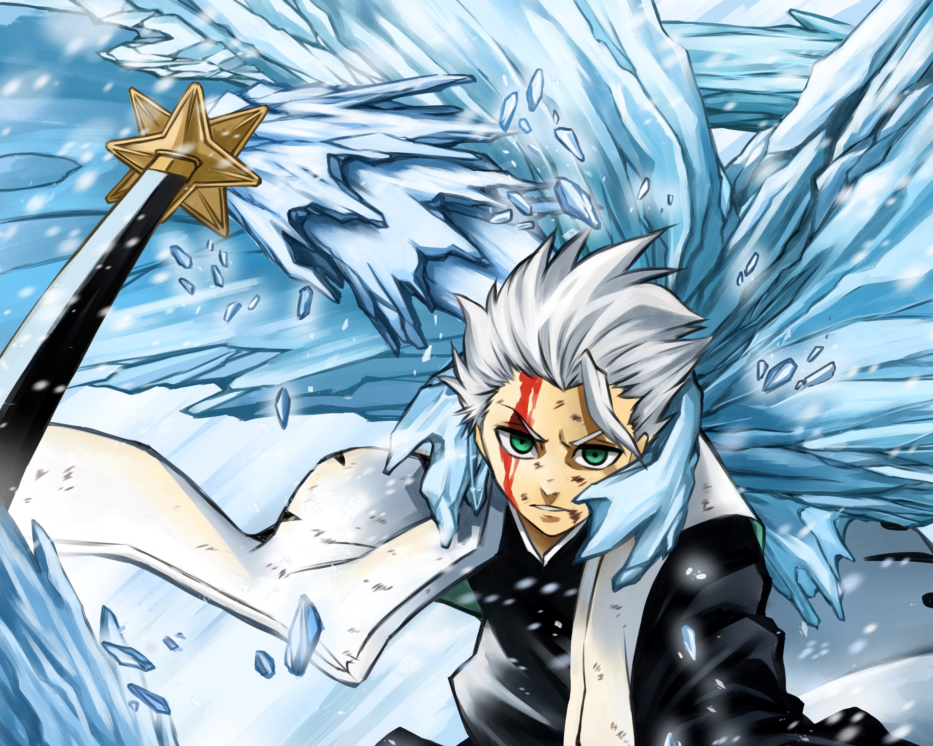 Download Tōshirō Hitsugaya Anime Bleach HD Wallpaper by PenNoto-模写人-