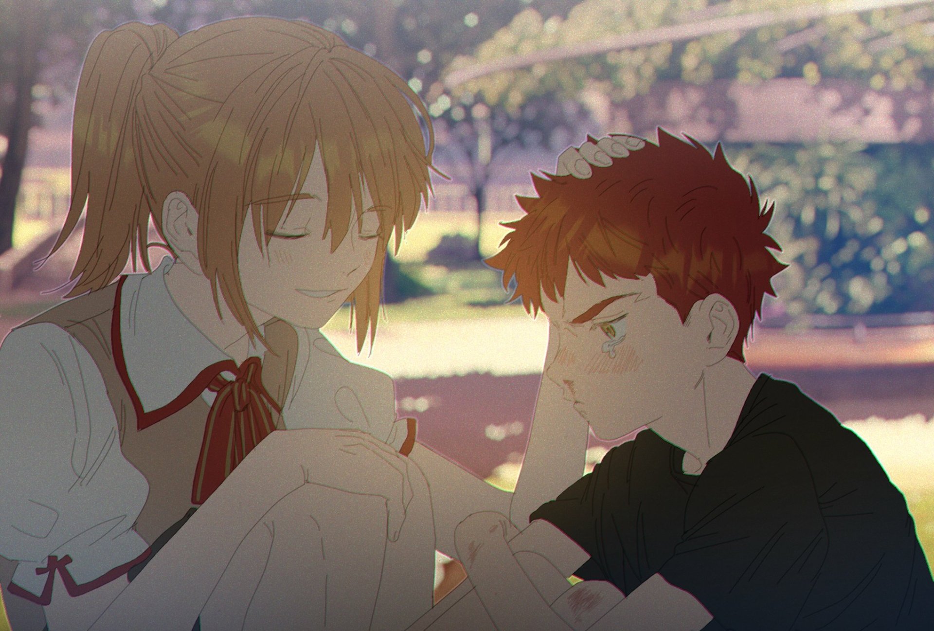 Download Taiga Fujimura Shirou Emiya Anime Fate/Stay Night HD Wallpaper