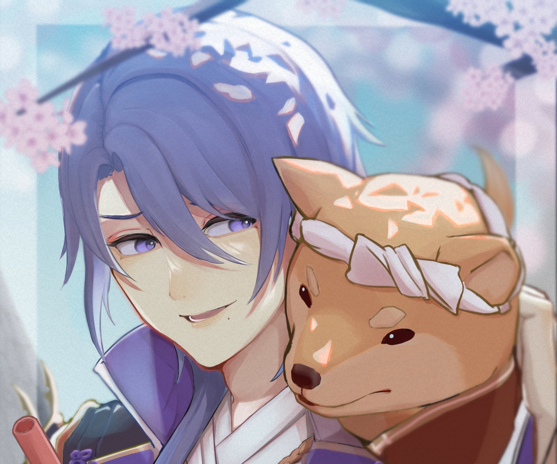 Download Shiba (Genshin Impact) Kamisato Ayato Video Game Genshin Impact HD Wallpaper