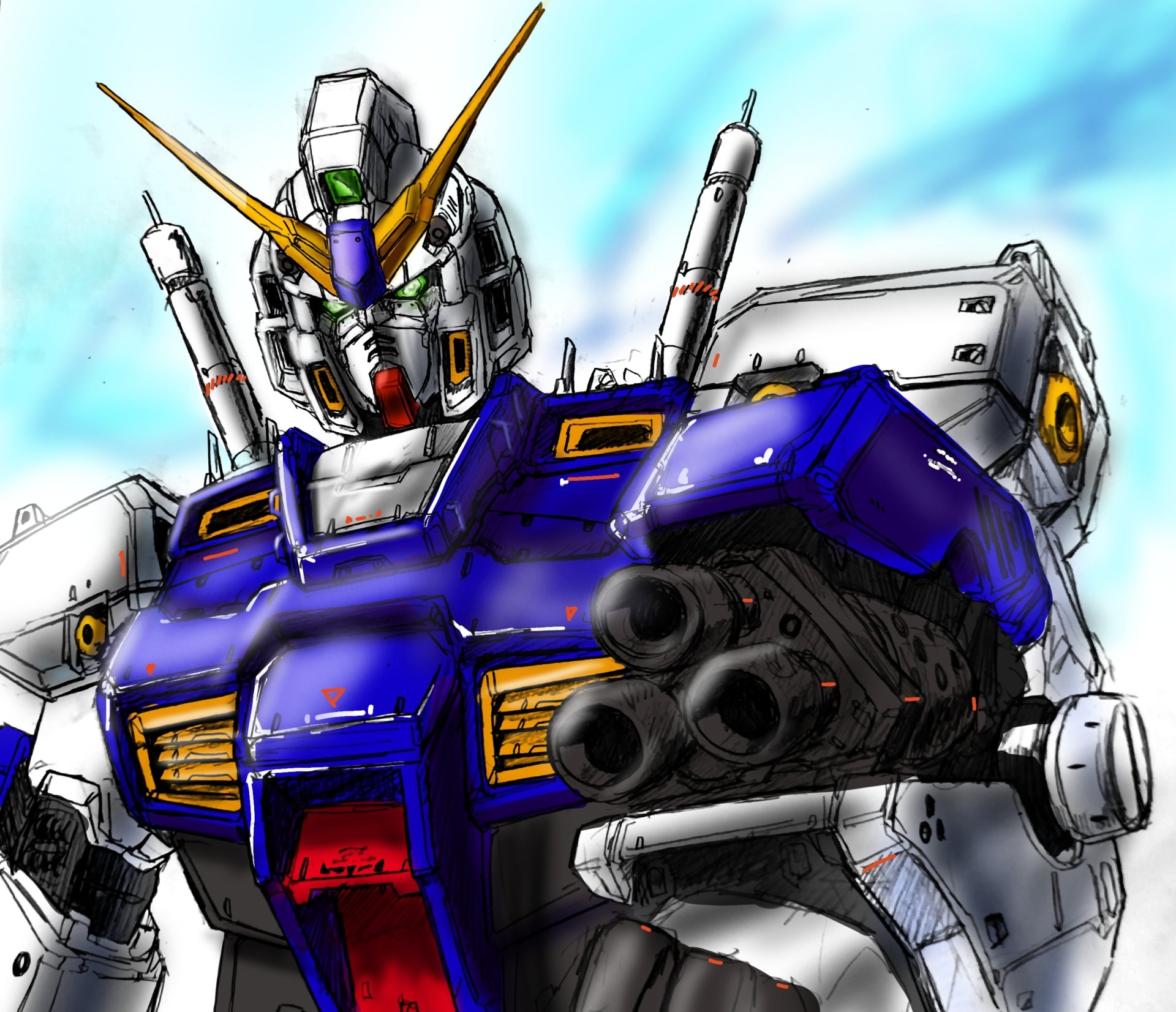 Download Anime Mobile Suit Gundam HD Wallpaper