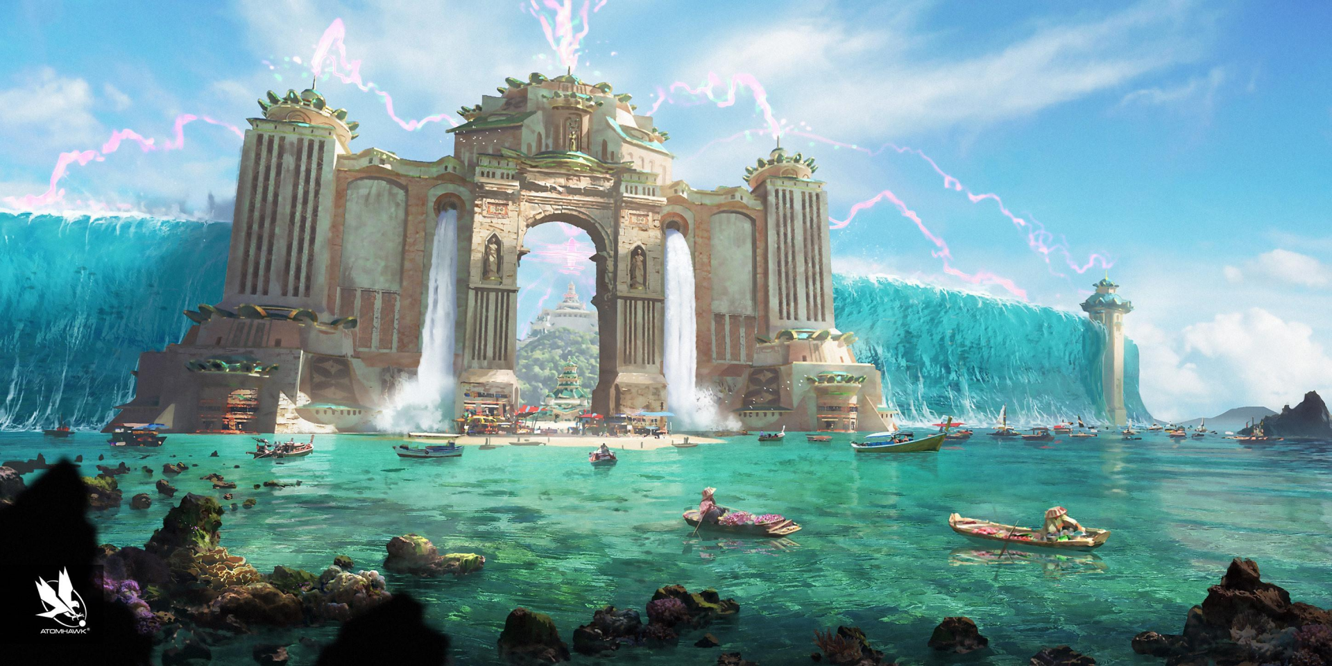 Mystical Harbor: Fantasy Cityscape in HD Glory by Josh Hutchinson ...