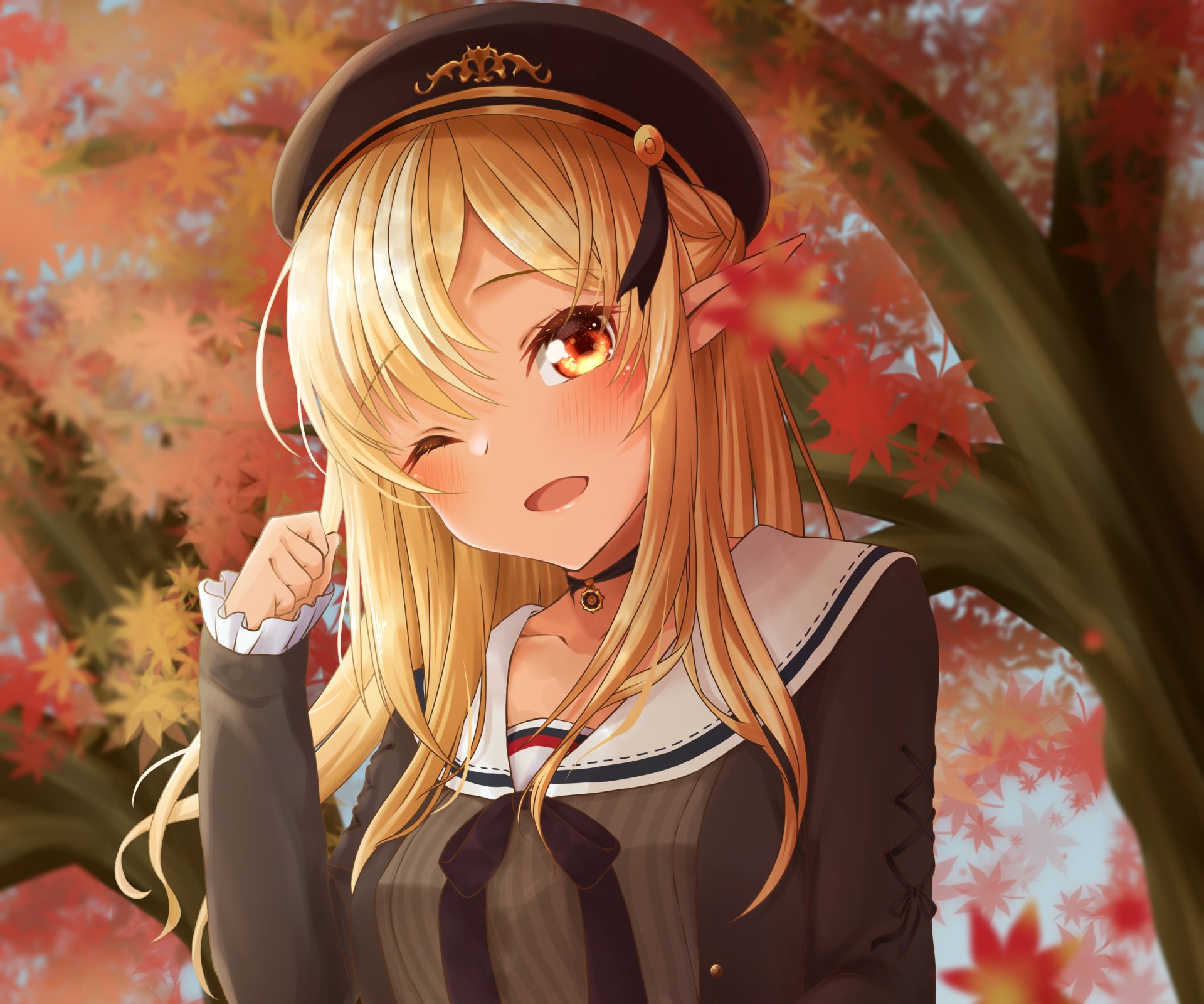 Download Hololive Shiranui Flare Anime Virtual Youtuber HD Wallpaper