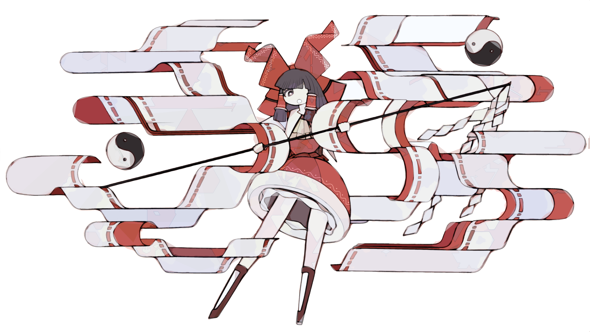 Download Reimu Hakurei Anime Touhou 4k Ultra HD Wallpaper by 原野香久山