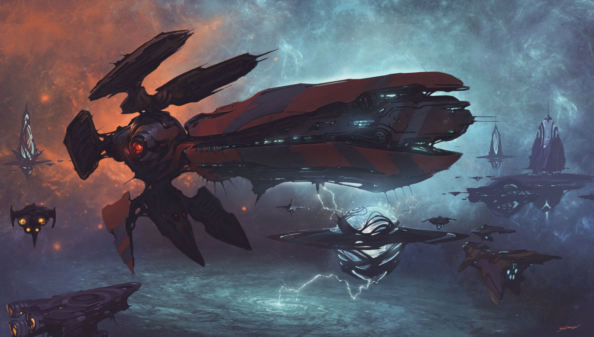 Download Sci Fi Spaceship HD Wallpaper by Alejandro Burdisio