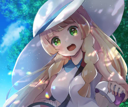 Lillie (Pokemon) video game Pokémon: Sun and Moon HD Desktop Wallpaper | Background Image
