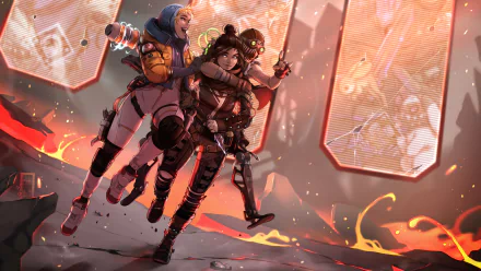 Octane (Apex Legends) Wraith (Apex Legends) Wattson (Apex Legends) video game Apex Legends HD Desktop Wallpaper | Background Image
