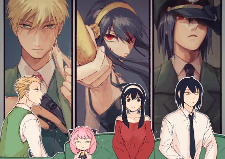 Yuri Briar Anya Forger Yor Forger Anime Spy x Family HD Desktop Wallpaper | Background Image