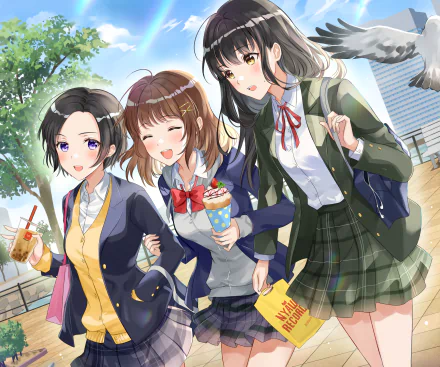 Anime friends HD Desktop Wallpaper | Background Image