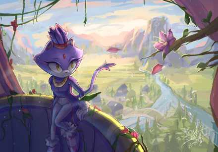 Blaze the Cat video game Sonic Rush Adventure HD Desktop Wallpaper | Background Image