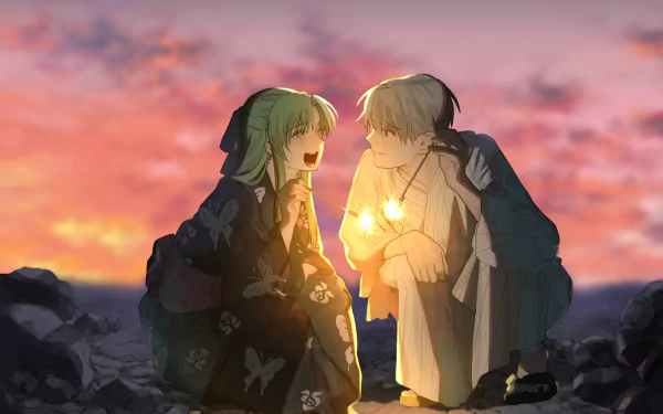 Sonozaki Shion Hōjō Satoshi Anime Higurashi When They Cry HD Desktop Wallpaper | Background Image