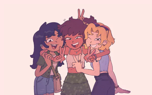 Marcy Wu Sasha Waybright Anne Boonchuy TV Show Amphibia HD Desktop Wallpaper | Background Image