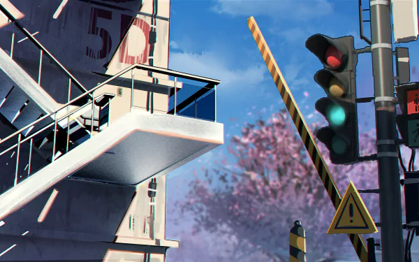 traffic light Anime Original HD Desktop Wallpaper | Background Image