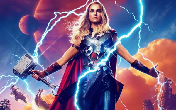 Movie Thor: Love and Thunder Natalie Portman Lady Thor Jane Foster HD Wallpaper | Background Image