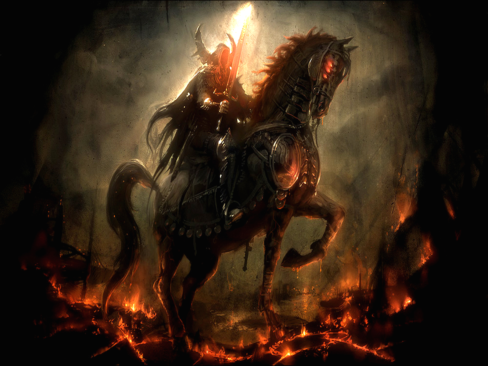 Apocalypse Rider: Dark warrior ready for battle.