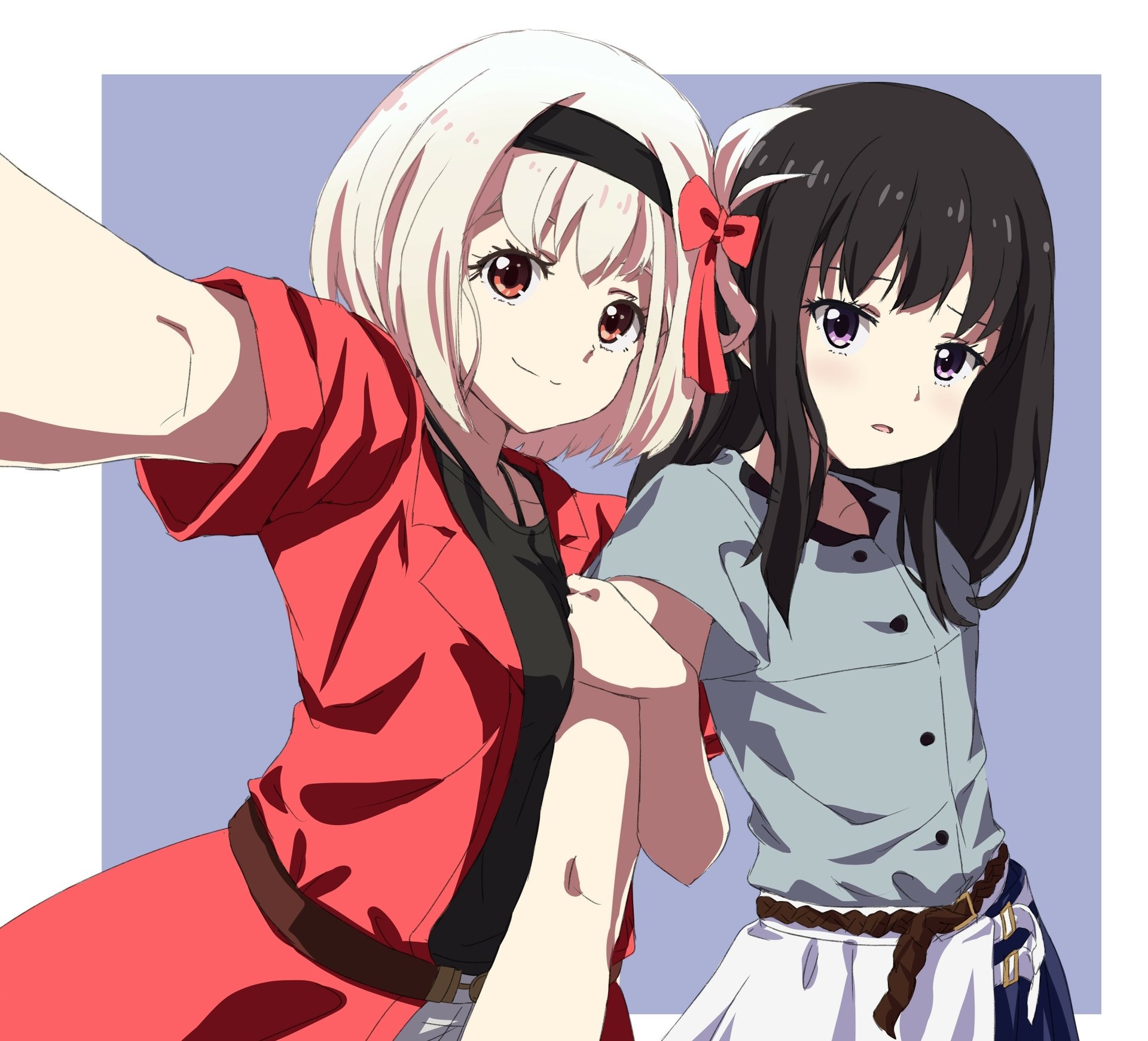 Download Takina Inoue Chisato Nishikigi Anime Lycoris Recoil HD Wallpaper by ろっく