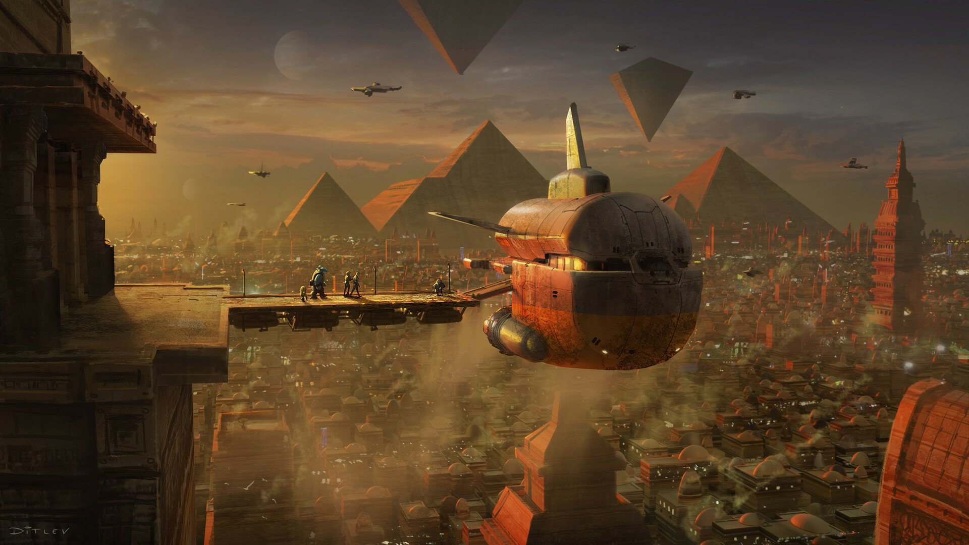 Download Sci Fi Vehicle HD Wallpaper by Jan Ditlev