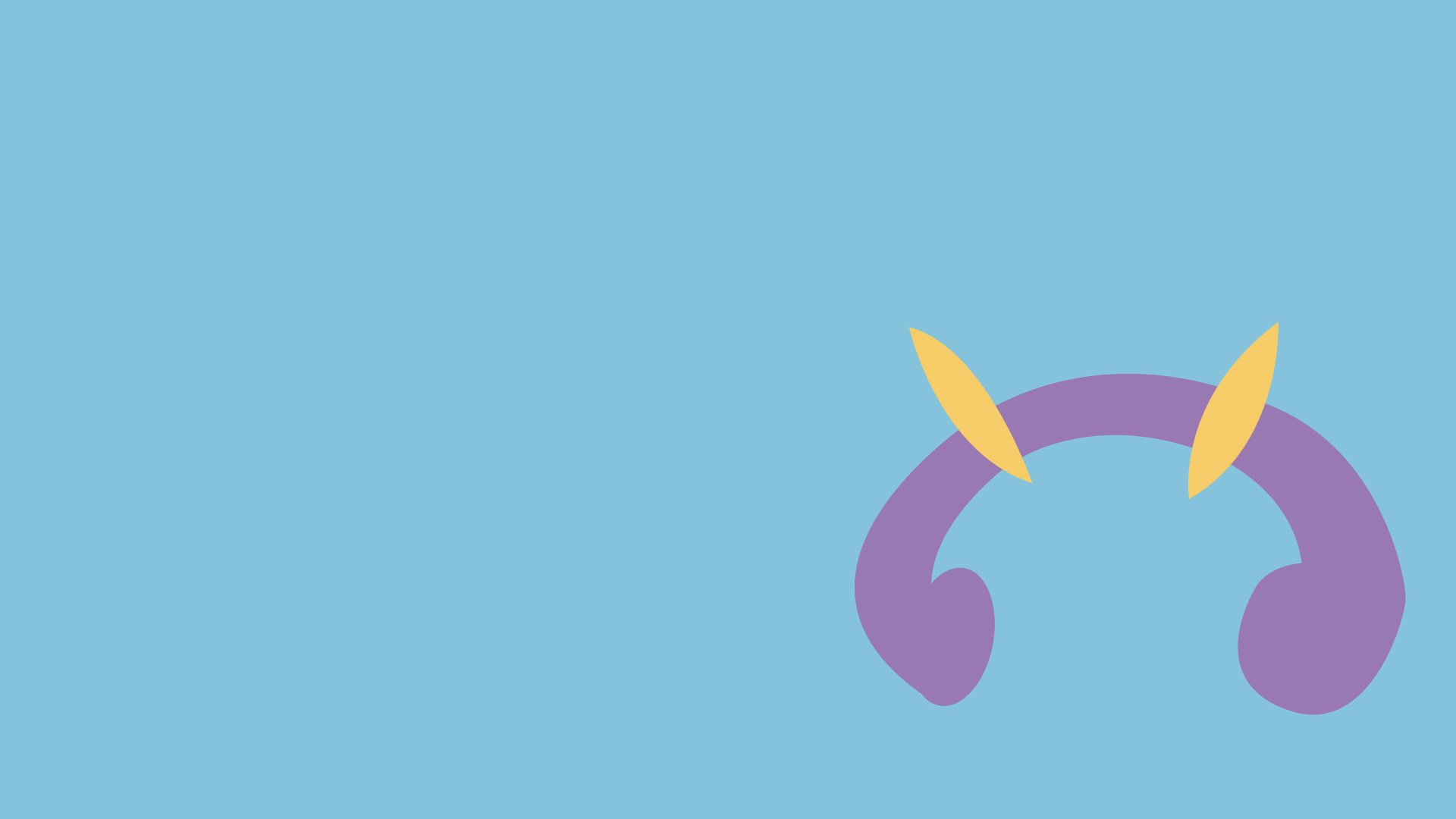 HD anime-style desktop wallpaper featuring the top portion of Illumise, a Pokémon, set against a light blue background.