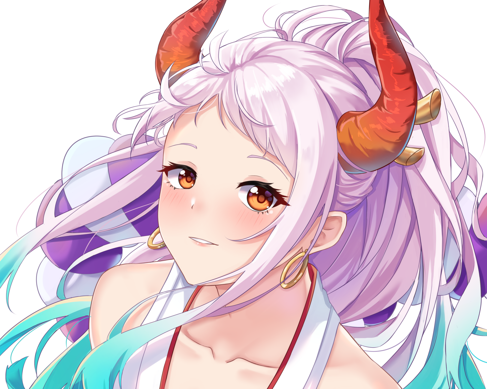 HD anime desktop wallpaper featuring Yamato from One Piece with vibrant colors and detailed character design.