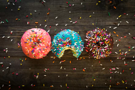 food doughnut sprinkles HD Desktop Wallpaper | Background Image