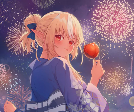 hololive Shiranui Flare Anime Virtual Youtuber HD Desktop Wallpaper | Background Image