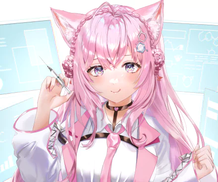 Hakui Koyori Anime Virtual Youtuber HD Desktop Wallpaper | Background Image