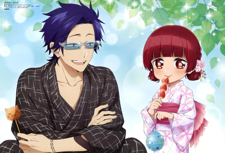 Yaeka Sakuragi Tooru Kirishima Anime The Yakuza's Guide to Babysitting HD Desktop Wallpaper | Background Image