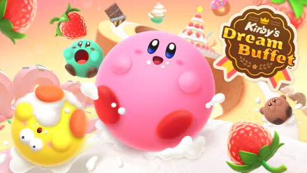 video game Kirby's Dream Buffet HD Desktop Wallpaper | Background Image