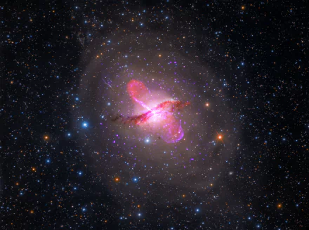  Multiwavelength View of Centaurus A (Hubble, Spitzer, Chandra, VLA)