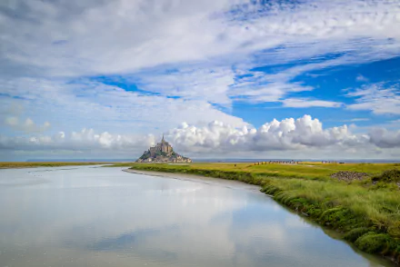France religious Mont Saint- Michel HD Desktop Wallpaper | Background Image