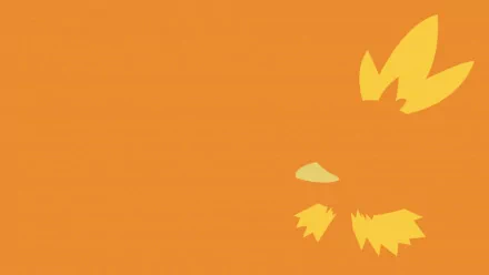 A vibrant HD wallpaper featuring Torchic, the fire-type starter Pokémon, set against a bold orange background, capturing the essence of the anime and Pokémon universe.
