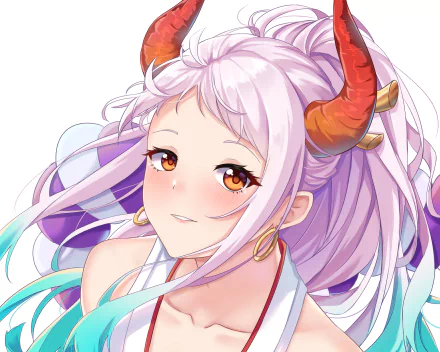 HD anime desktop wallpaper featuring Yamato from One Piece with vibrant colors and detailed character design.