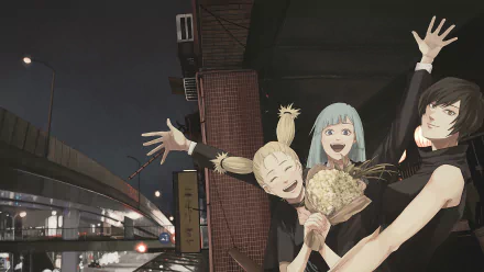 Momo Nishimiya Kasumi Miwa Mai Zenin Anime Jujutsu Kaisen HD Desktop Wallpaper | Background Image