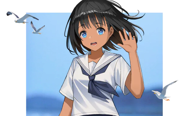 Mio Kofune Anime Summer Time Rendering HD Desktop Wallpaper | Background Image