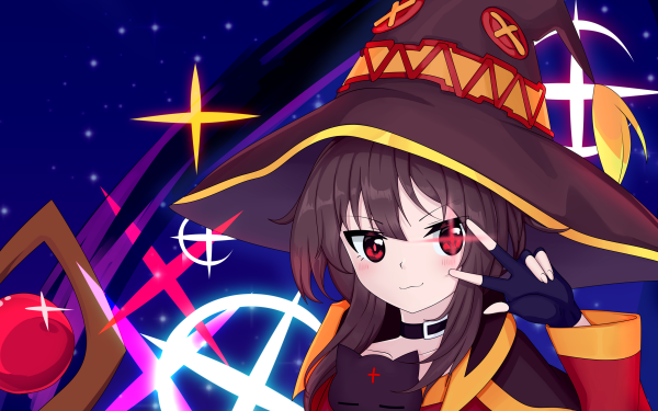 Anime KonoSuba - God’s blessing on this wonderful world!! Megumin Chomusuke HD Wallpaper | Background Image
