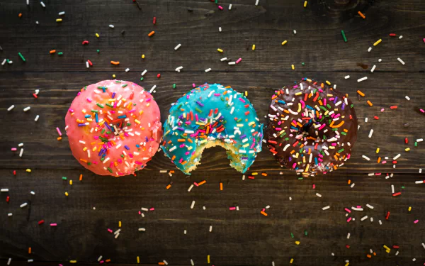 food doughnut sprinkles HD Desktop Wallpaper | Background Image
