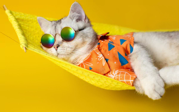 sunglasses Animal cat HD Desktop Wallpaper | Background Image