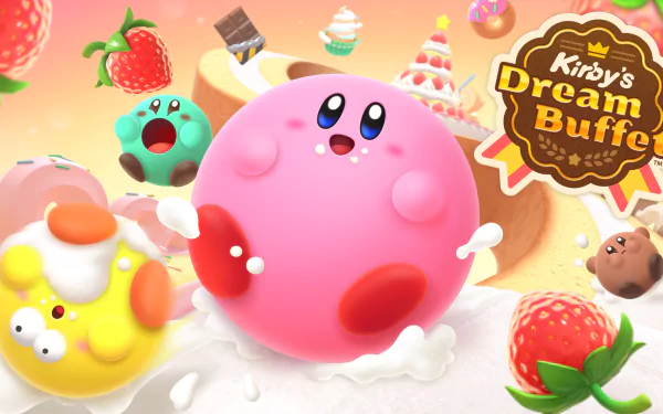 video game Kirby's Dream Buffet HD Desktop Wallpaper | Background Image