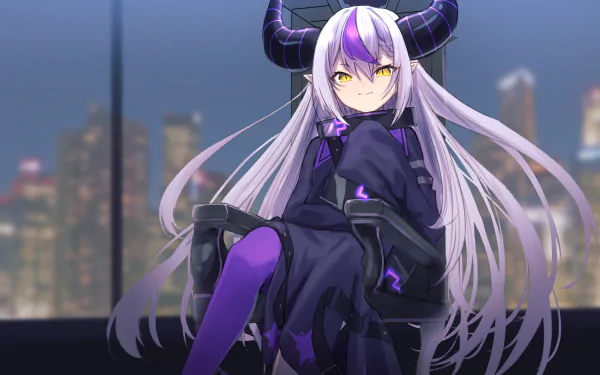 hololive La+ Darknesss (Virtual Youtuber) Anime Virtual Youtuber HD Desktop Wallpaper | Background Image