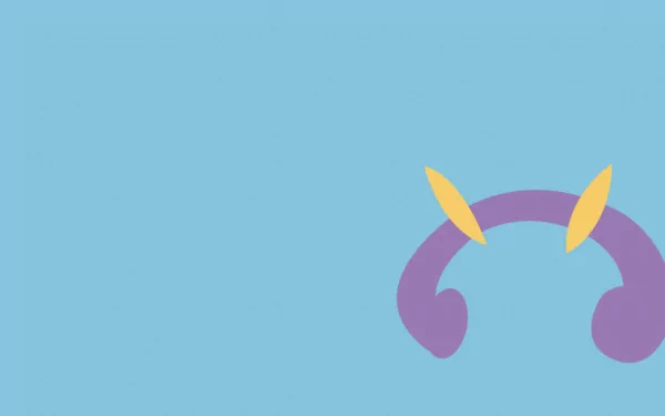 HD anime-style desktop wallpaper featuring the top portion of Illumise, a Pokémon, set against a light blue background.