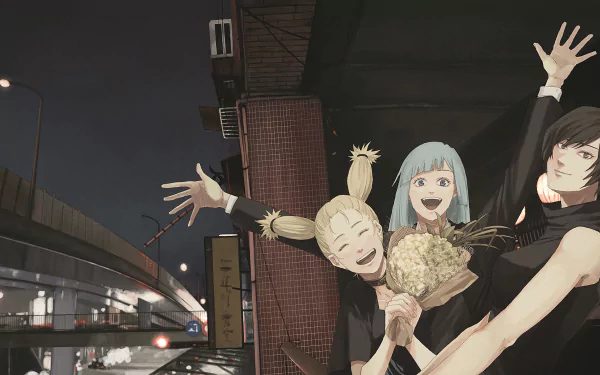 Momo Nishimiya Kasumi Miwa Mai Zenin Anime Jujutsu Kaisen HD Desktop Wallpaper | Background Image