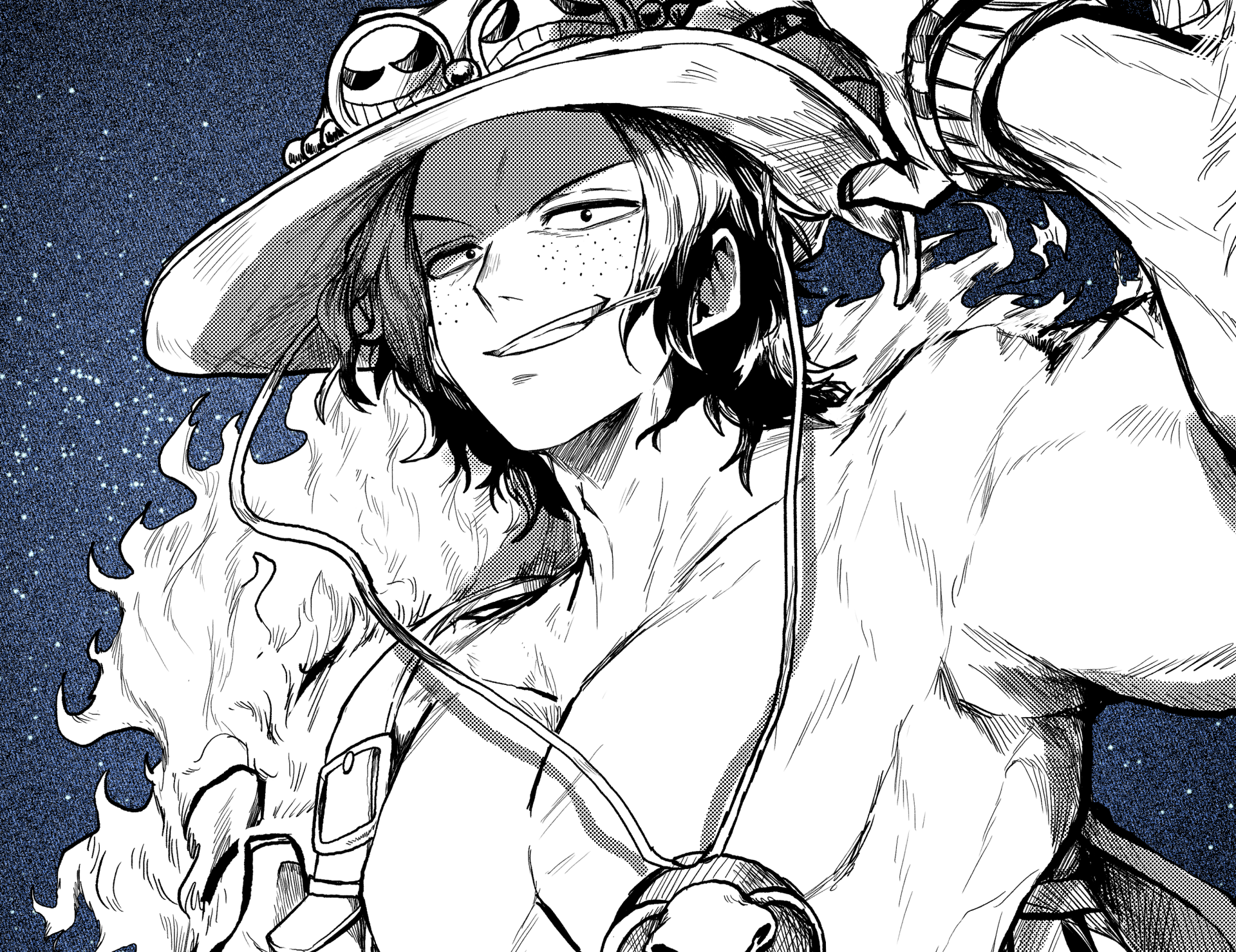 Download Portgas D. Ace Anime One Piece HD Wallpaper by 四海紫郎