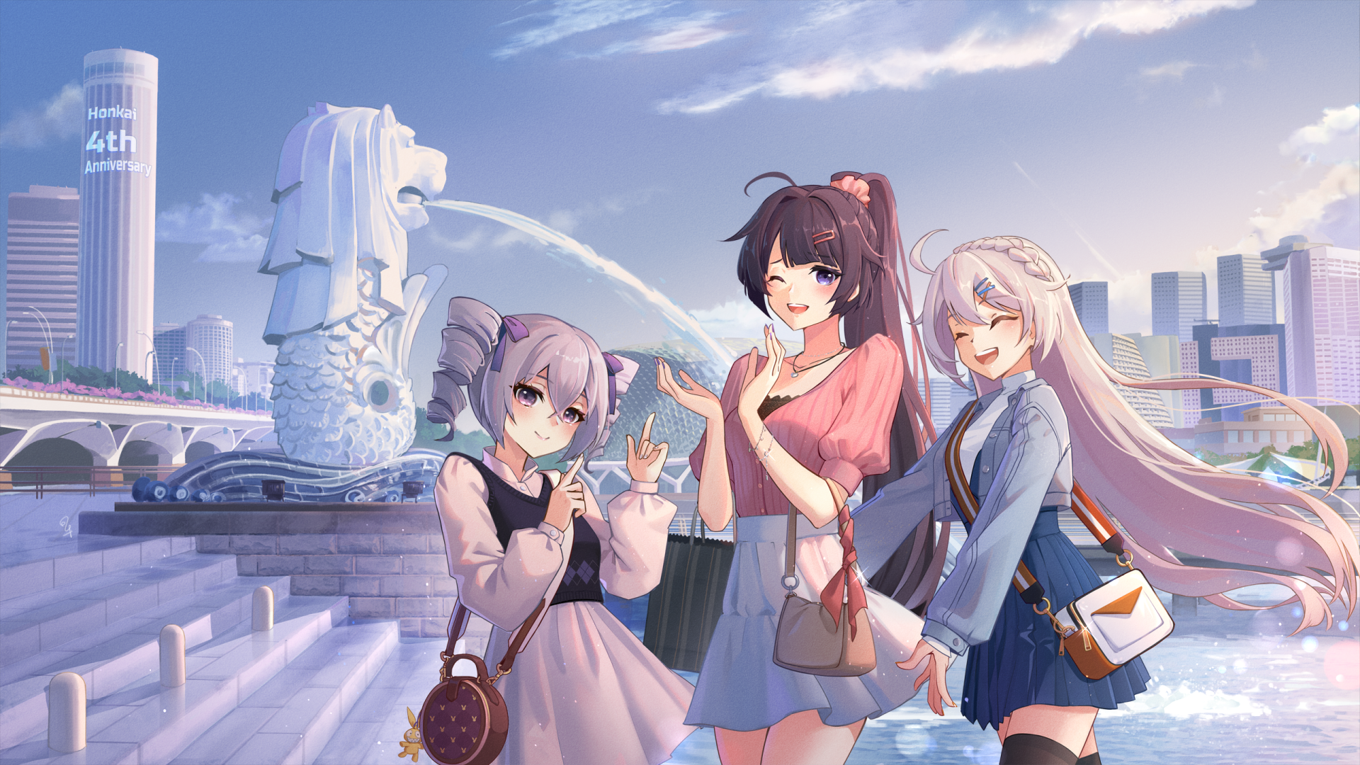 Download Herrscher Of Thunder Kiana Kaslana Bronya Zaychik Video Game Honkai Impact 3rd HD Wallpaper