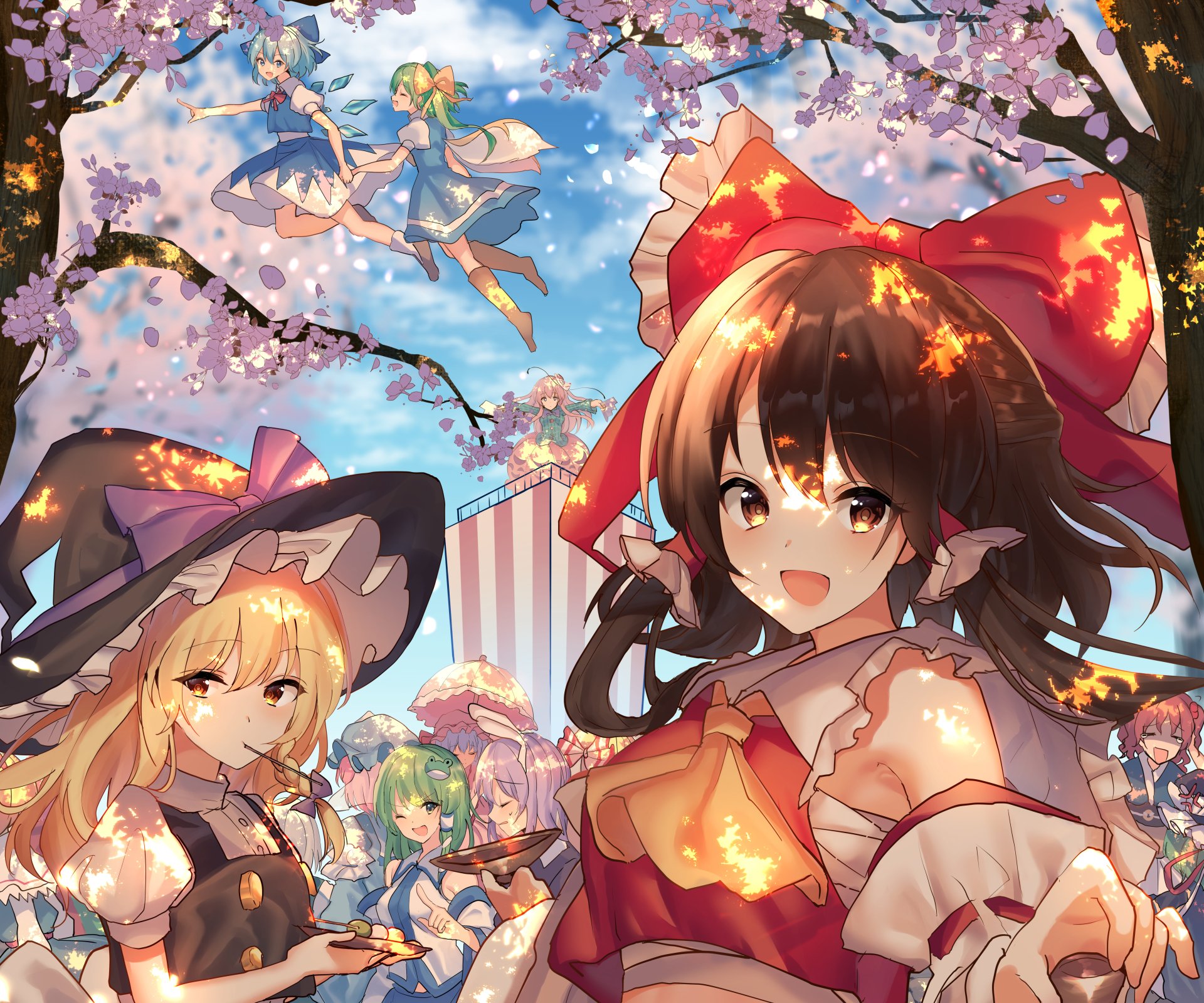 Download Marisa Kirisame Reimu Hakurei Anime Touhou 4k Ultra HD Wallpaper