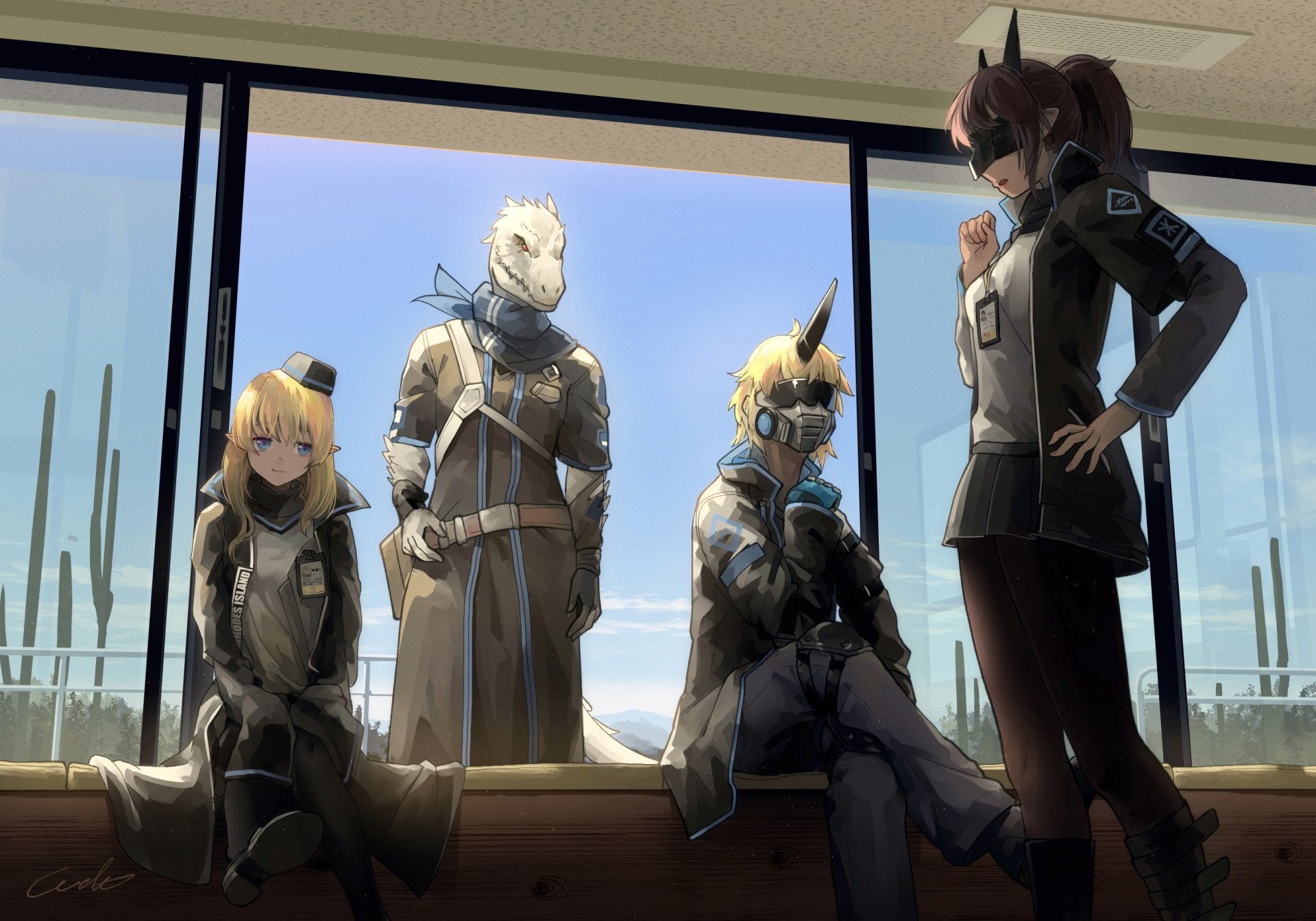 Download Noir Corne Durin (Arknights) Yato (Arknights) Rangers (Arknights) Video Game Arknights HD Wallpaper