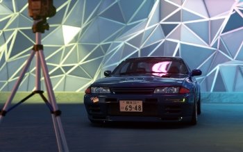 HD wallpaper black coupe Nissan skyline Nissan Skyline R32 Nissan GTR  R32  Wallpaper Flare