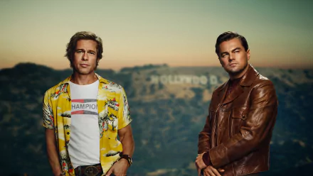 Leonardo Dicaprio Brad Pitt movie Once Upon A Time In Hollywood HD Desktop Wallpaper | Background Image