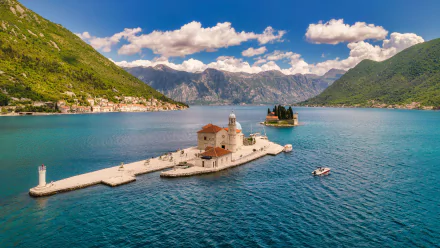  Saint George Island and Our Lady of the Rocks in the Bay of Kotor, Perast, Montenegro by Dmitrii Sakharov