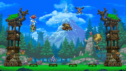 video game Vikings On Trampolines HD Desktop Wallpaper | Background Image