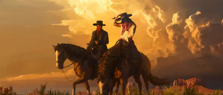 artistic cowboy HD Desktop Wallpaper | Background Image