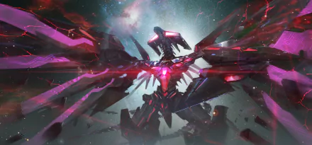 4K Ultra HD anime wallpaper featuring a dynamic, futuristic Yu-Gi-Oh! dragon with glowing red accents and a cosmic background, designed for PC desktops.